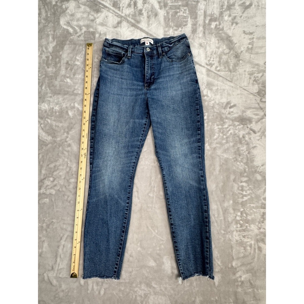 LUCKY JEANS Women 10/30 BRIDGETTE High Rise Skinny Raw Hem Stretch Denim Blue